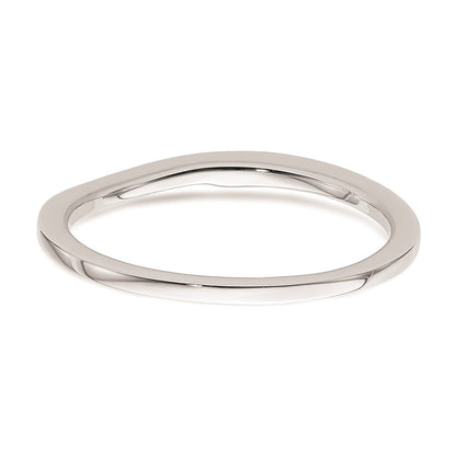 10k White Gold Contoured Wedding Band