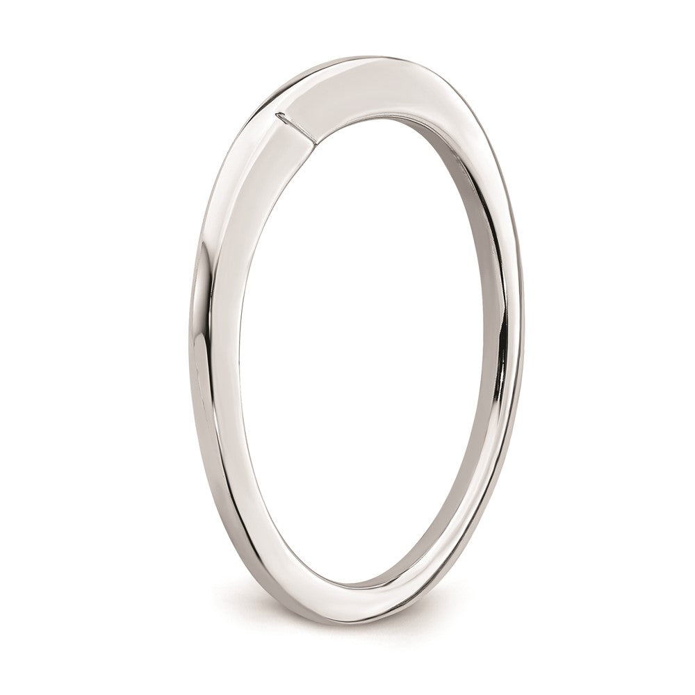 10k White Gold Contoured Wedding Band