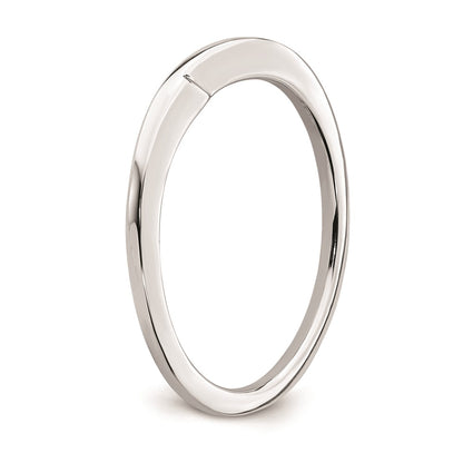 10k White Gold Contoured Wedding Band