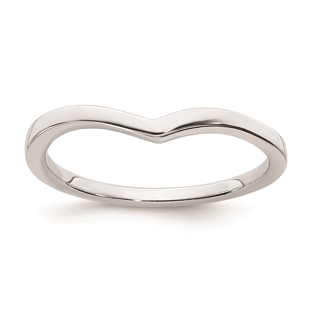 10k White Gold Contoured Wedding Band