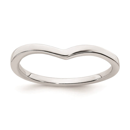 10k White Gold Contoured Wedding Band