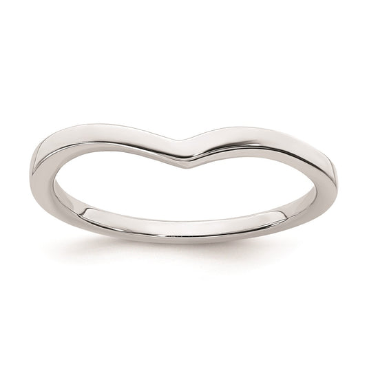 10k White Gold Contoured Wedding Band
