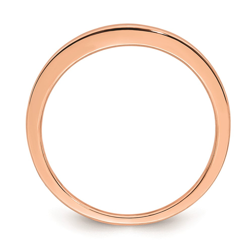 10k Rose Gold Contoured Wedding Band