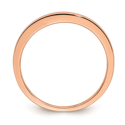 10k Rose Gold Contoured Wedding Band