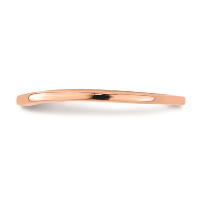 10k Rose Gold Contoured Wedding Band