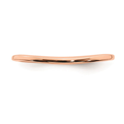 10k Rose Gold Contoured Wedding Band