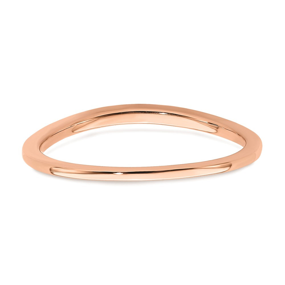 10k Rose Gold Contoured Wedding Band