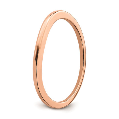 10k Rose Gold Contoured Wedding Band