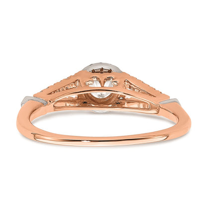 10k Rose Gold Halo 1/3 carat Diamond Complete Engagement Ring