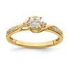10k 1/6 carat Lab Grown Diamond VS/SI+ G+ Complete Cluster Engagement Ring