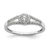10k White Gold 1/3 carat Lab Grown Diamond VS/SI+ G+ Complete Round Halo Engagement Ring