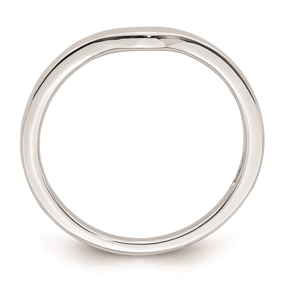 10k White Gold Contoured Wedding Band