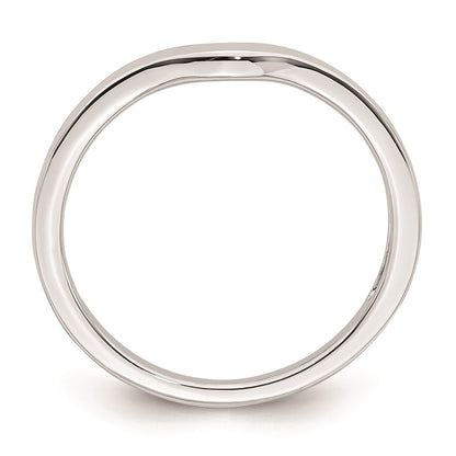 10k White Gold Contoured Wedding Band