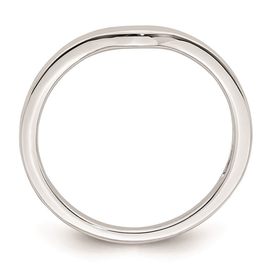 10k White Gold Contoured Wedding Band