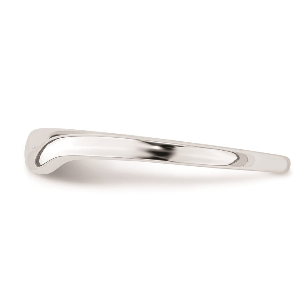 10k White Gold Contoured Wedding Band