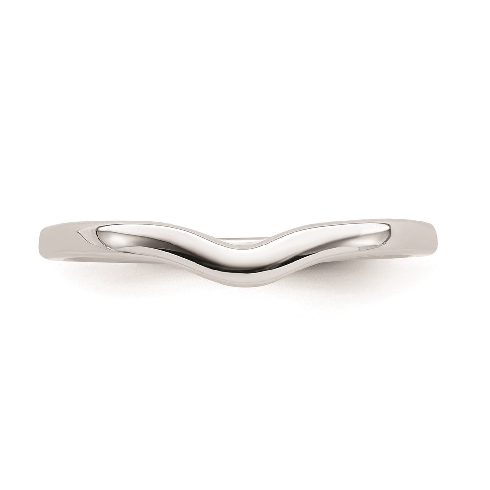 10k White Gold Contoured Wedding Band