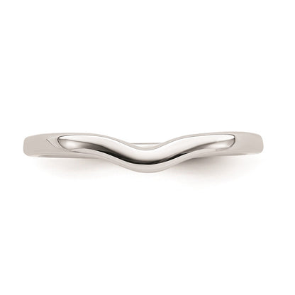10k White Gold Contoured Wedding Band
