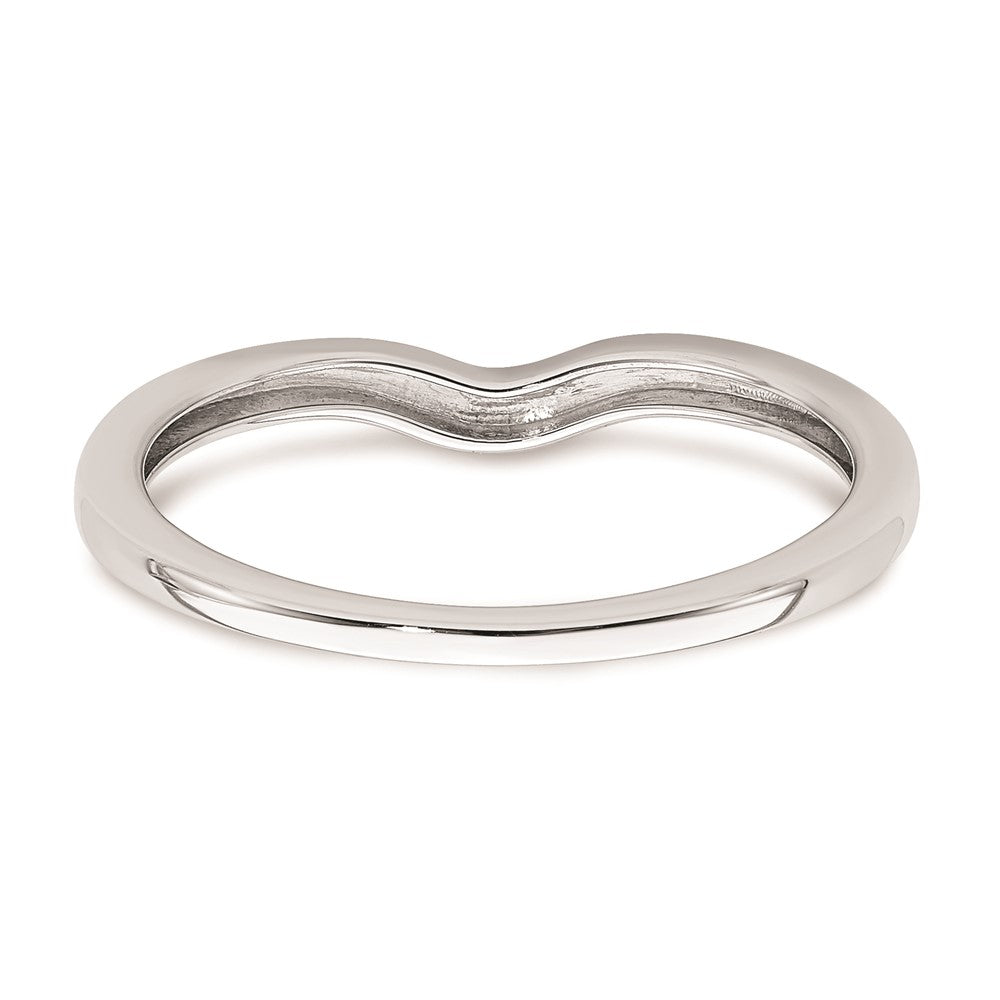 10k White Gold Contoured Wedding Band