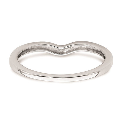 10k White Gold Contoured Wedding Band