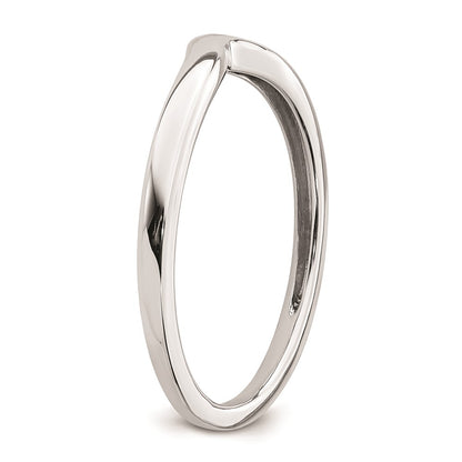 10k White Gold Contoured Wedding Band