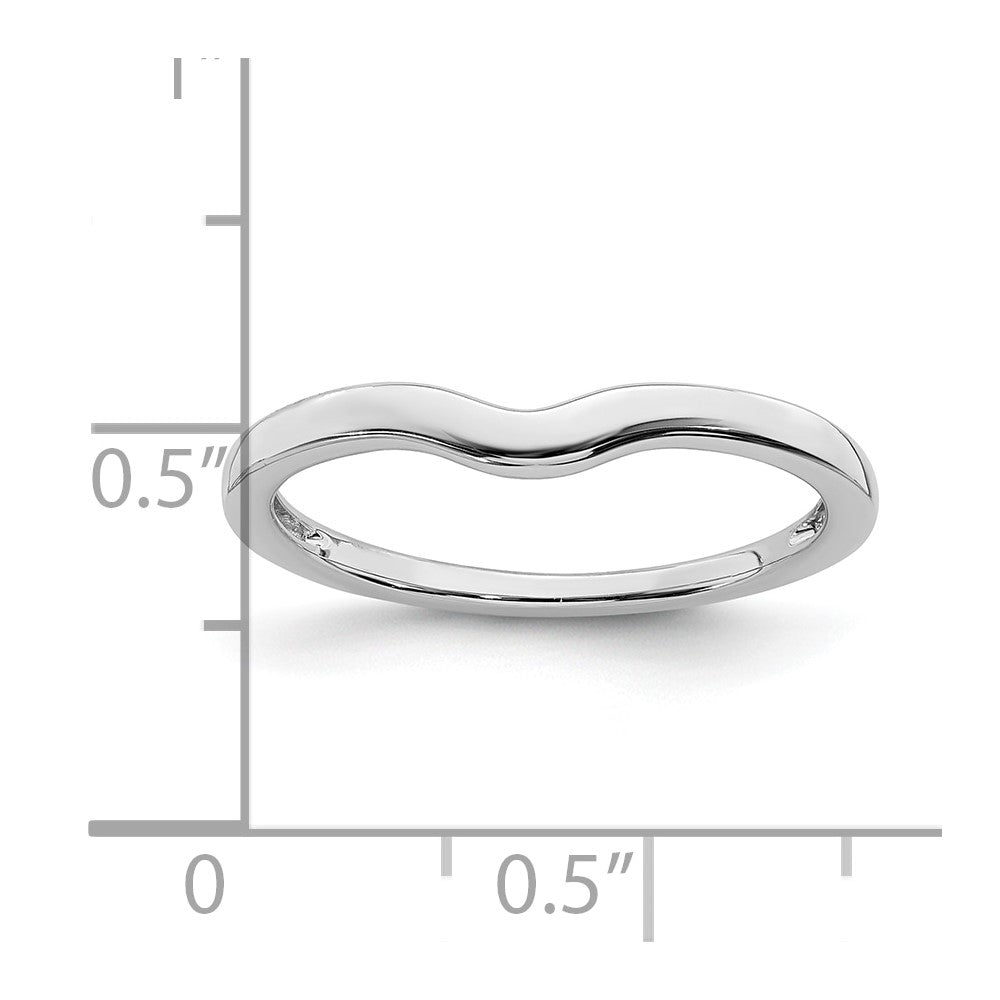 10k White Gold Contoured Wedding Band