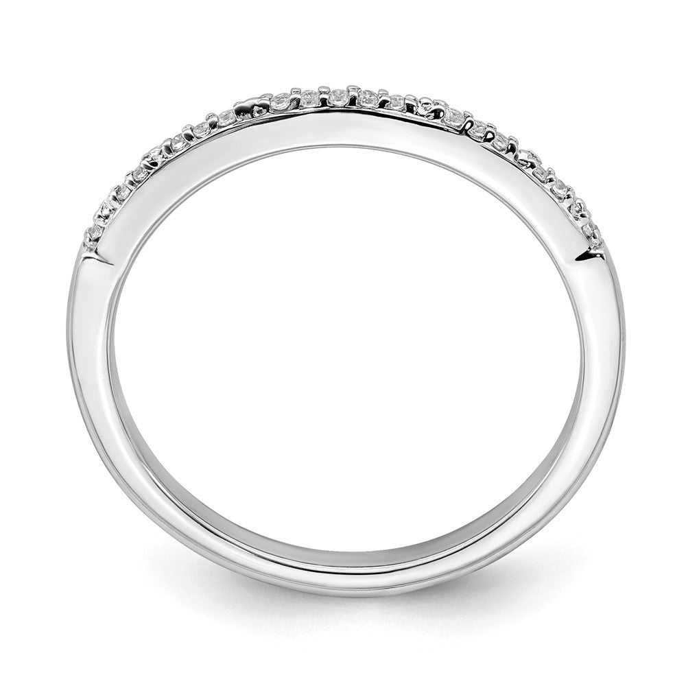 10k White Gold 1/20 carat Diamond Complete Wedding Band