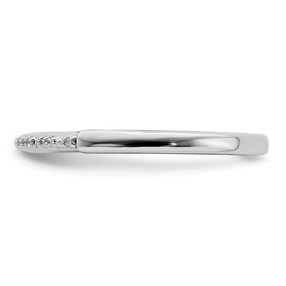 10k White Gold 1/20 carat Diamond Complete Wedding Band
