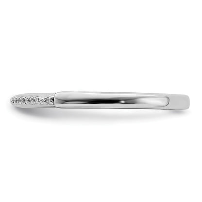 10k White Gold 1/20 carat Diamond Complete Wedding Band