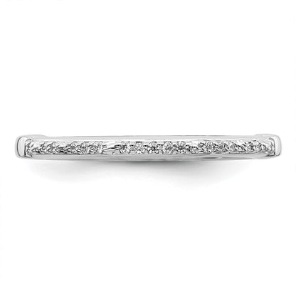 10k White Gold 1/20 carat Diamond Complete Wedding Band
