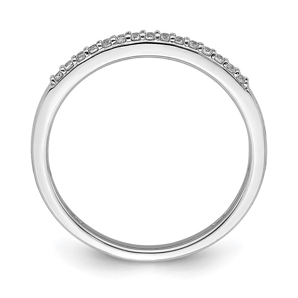 10k White Gold 1/10 carat Diamond Complete Wedding Band