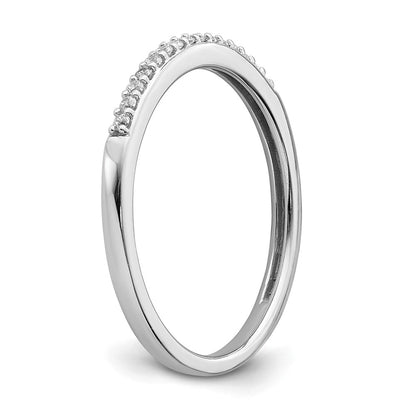 10k White Gold 1/10 carat Diamond Complete Wedding Band