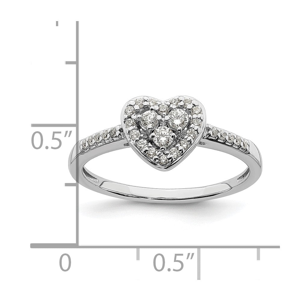 10k White Gold 1/4 carat Lab Grown Diamond VS/SI+ G+ Complete Cluster Engagement Ring