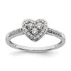 10k White Gold 1/4 carat Lab Grown Diamond VS/SI+ G+ Complete Cluster Engagement Ring