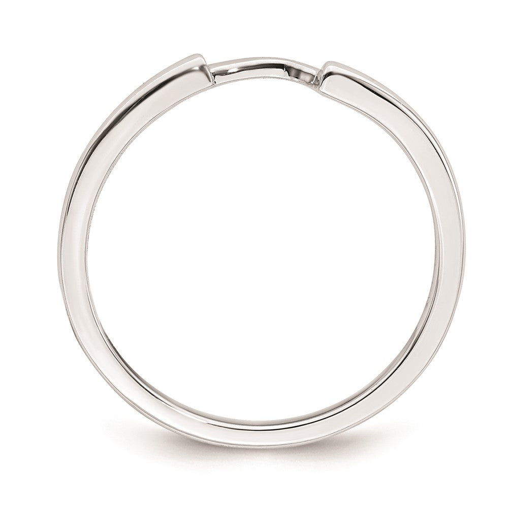 14k White Gold Contoured Wedding Band
