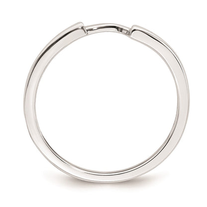 14k White Gold Contoured Wedding Band