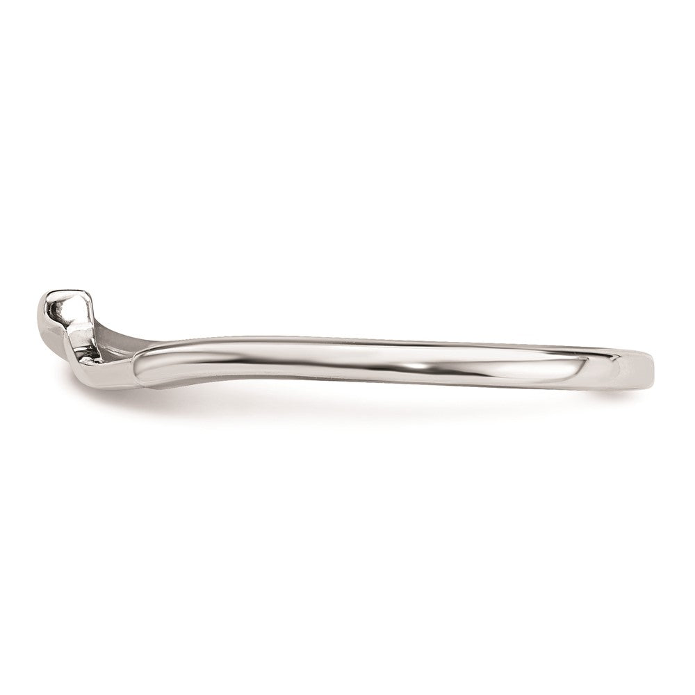 14k White Gold Contoured Wedding Band