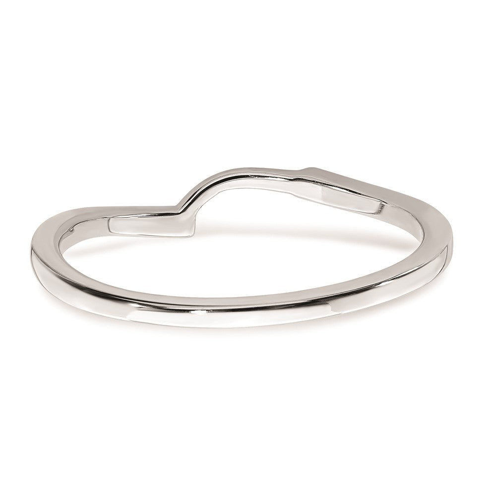 14k White Gold Contoured Wedding Band