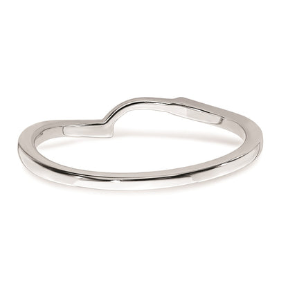 14k White Gold Contoured Wedding Band