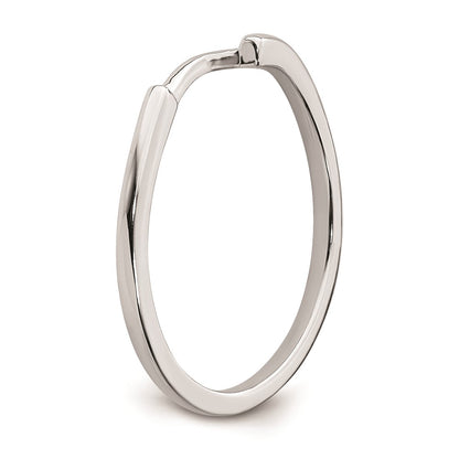 14k White Gold Contoured Wedding Band