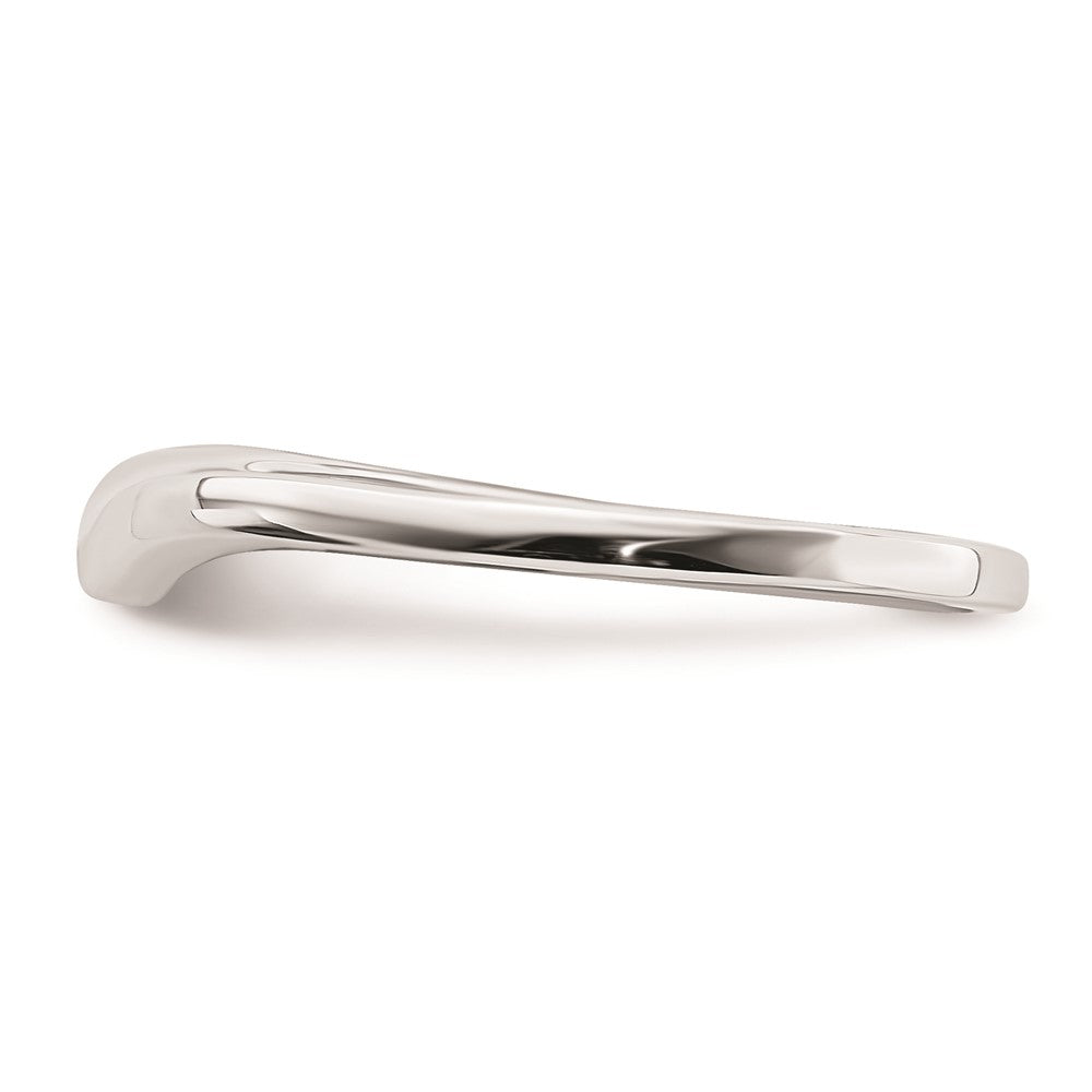 14k White Gold Contoured Wedding Band