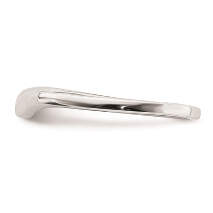14k White Gold Contoured Wedding Band