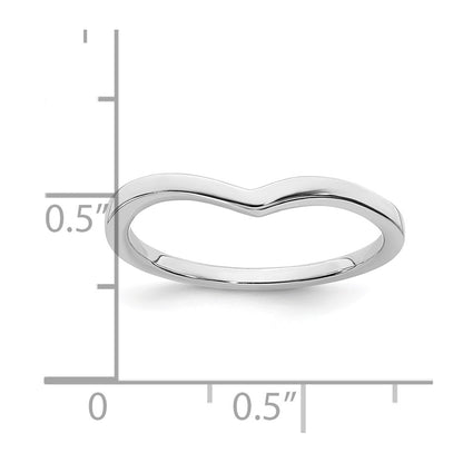14k White Gold Contoured Wedding Band