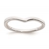 14k White Gold Contoured Wedding Band
