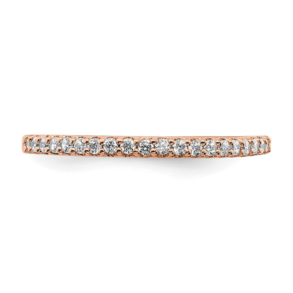 14k Rose Gold 1/5 carat Diamond Complete Wedding Band