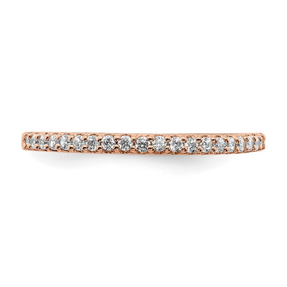 14k Rose Gold 1/5 carat Diamond Complete Wedding Band