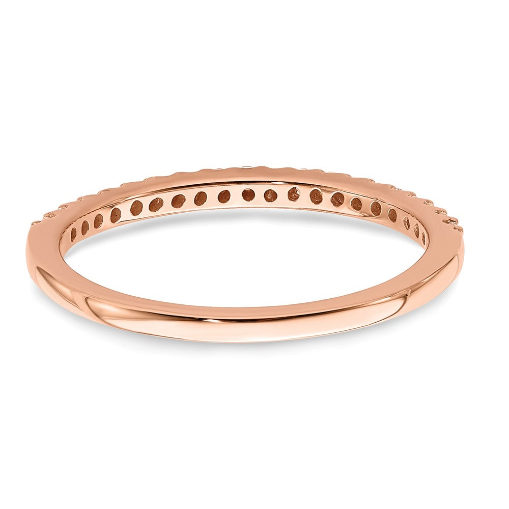 14k Rose Gold 1/5 carat Diamond Complete Wedding Band