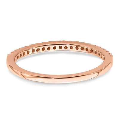 14k Rose Gold 1/5 carat Diamond Complete Wedding Band