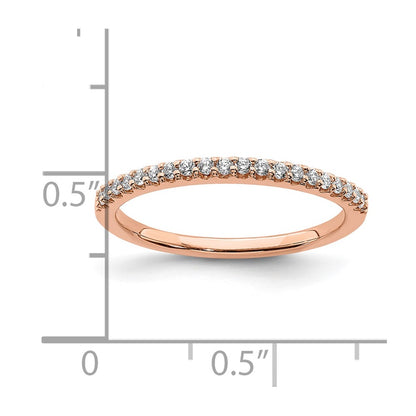 14k Rose Gold 1/5 carat Lab Grown Diamond VS/SI+ G+ Complete Wedding Band