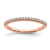 14k Rose Gold 1/5 carat Diamond Complete Wedding Band