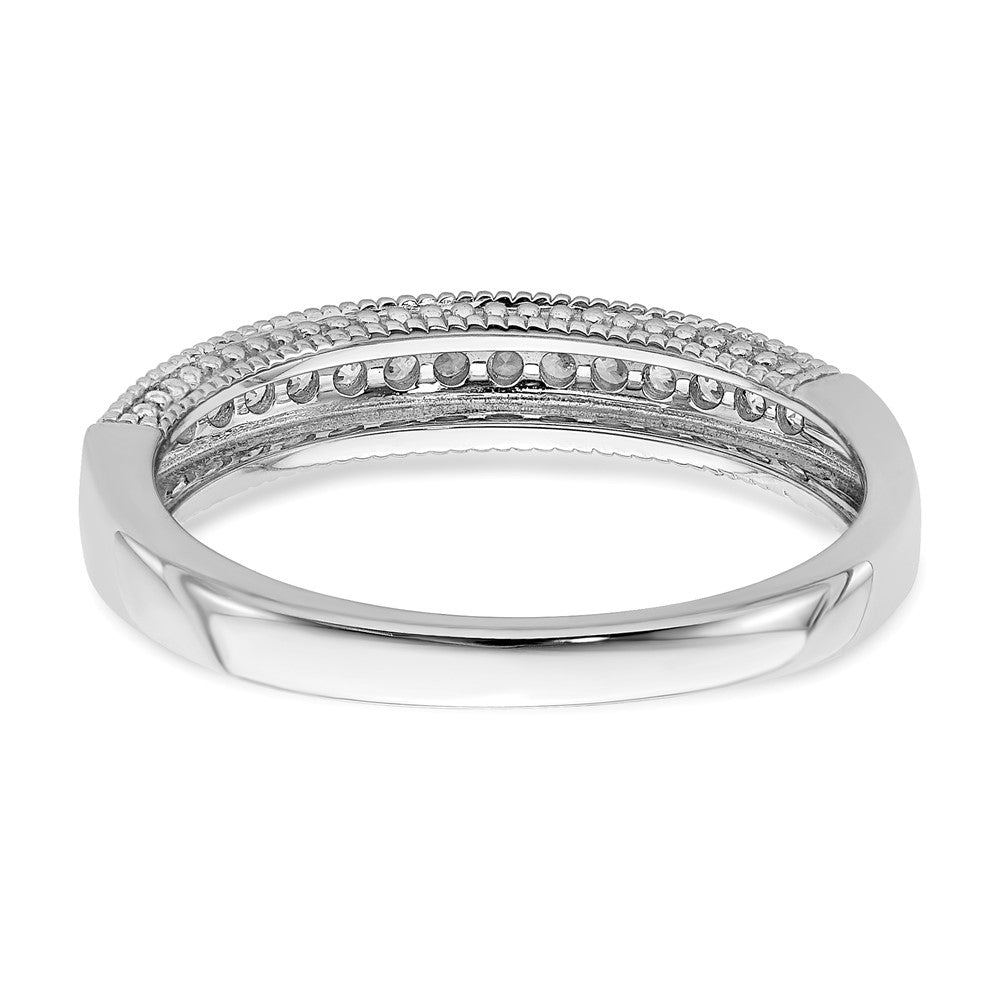 14k White Gold 1/5 carat Diamond Complete Wedding Band